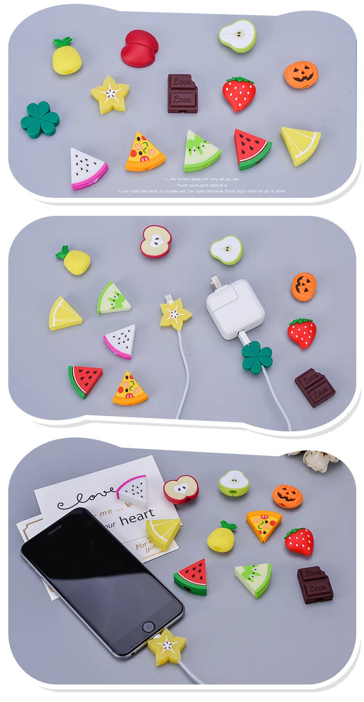 Cute Fruits Charger Protector