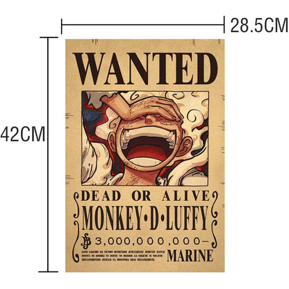 Anime One Piece  Wanted Posters Figures Vintage