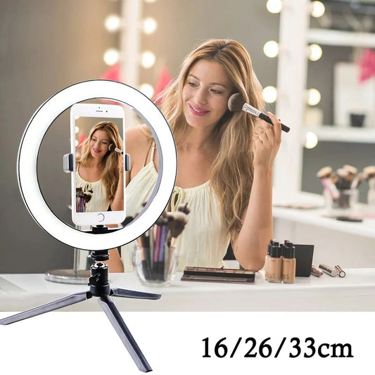 Ring Light Tripod Stick with Rotatable Phone Holder