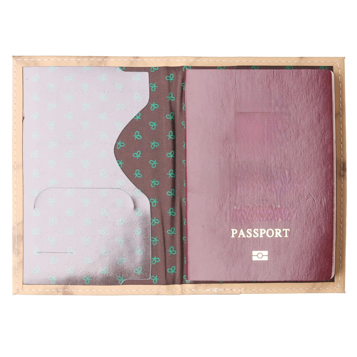 Stylish Faux Leather Passport Holder