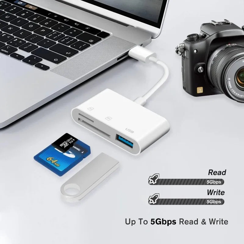 3 In 1 SD/TF USB to Lighting Adapter