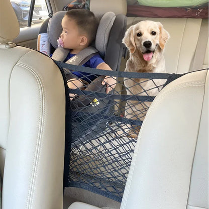 Compact and Durable Car Backseat Net for Pets