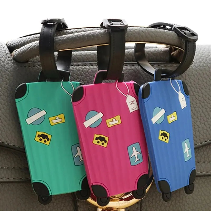 Silicone Mini Trolley Case Tag for Luggage