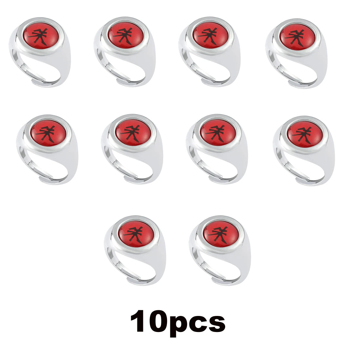 SET Naruto Metal Rings Anime