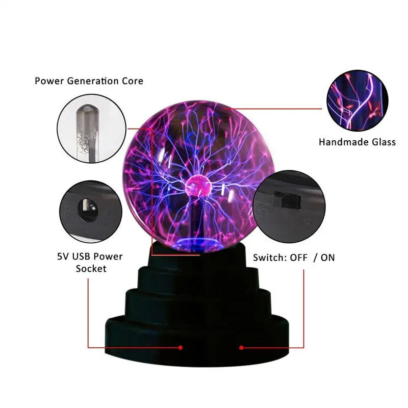 Plasma Ball Lamp with Touch Sensitivity