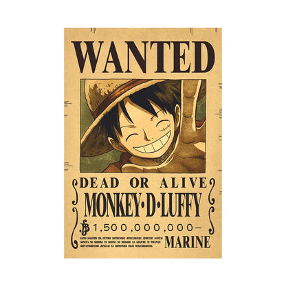 Anime One Piece  Wanted Posters Figures Vintage