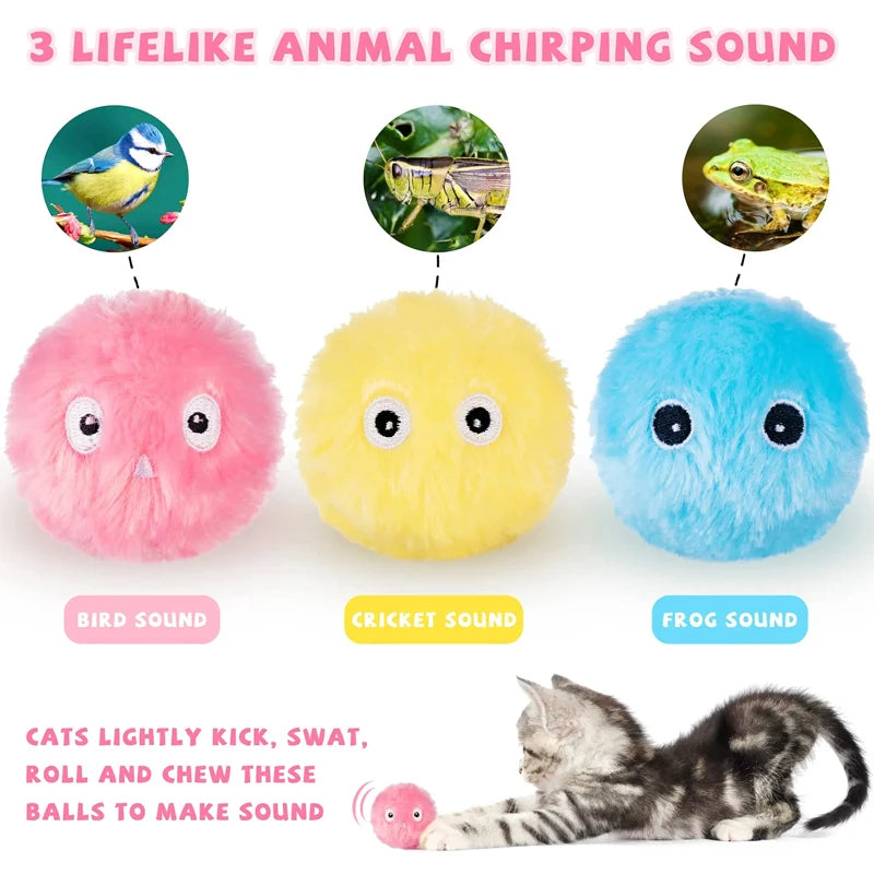 Interactive Electric Cat Toy: Catnip Squeaky Ball for Engaging Play