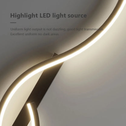 Aluminum S-Shaped Wall LED Lamp