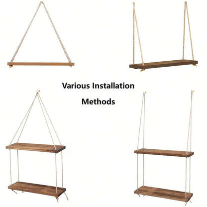 Wooden Swing Wall Shelves