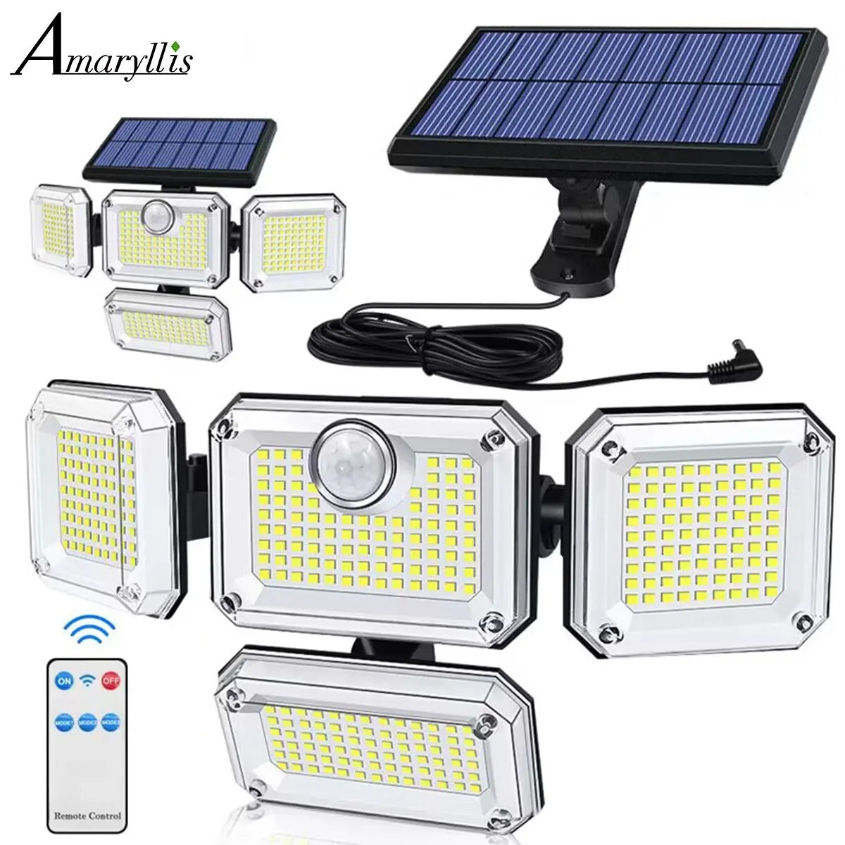 Solar-Powered Outdoor LED Lamp - Adjustable & Waterproof