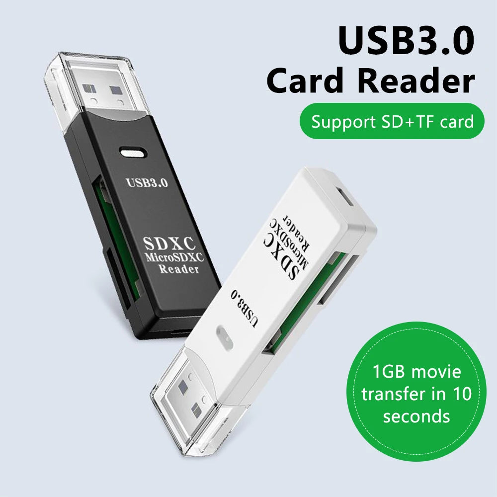 2 in 1 USB 3.0 SD microSD Card Reader