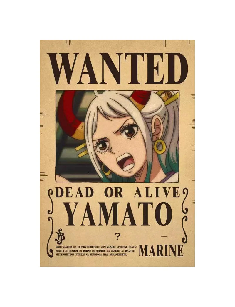 Anime One Piece  Wanted Posters Figures Vintage