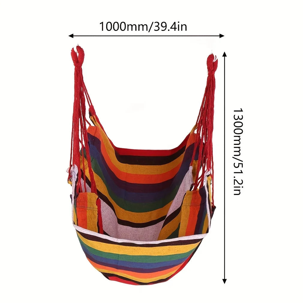 Outdoor Hammock Chair – Canvas Leisure Swing for Garden Relaxation!