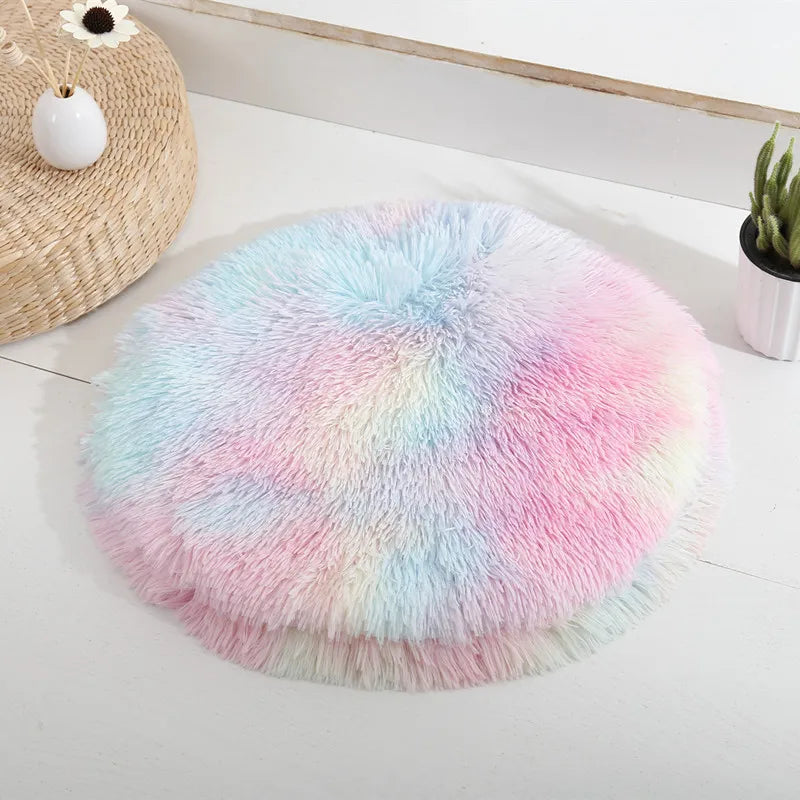 Soft Plush Round Pet Bed Mat