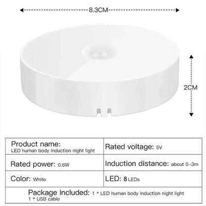 Motion Sensor LED Night Light with USB Charging