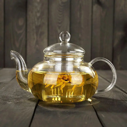 Transparent Glass Tea Pot