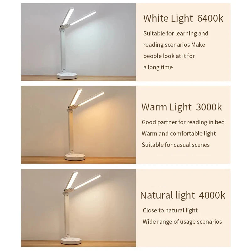 LED Desk Lamp with 3 Levels Dimmable Touch Control