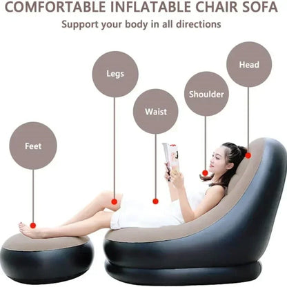 Inflatable Lazy Couch Sofa – Foldable Recliner for Outdoor Comfort and Relaxation!