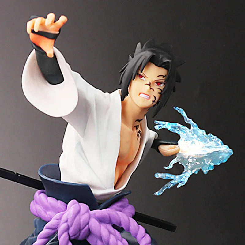 BANDAI Naruto Shippuden Anime Uchiha Sasuke Action Figure Fighting Chidori