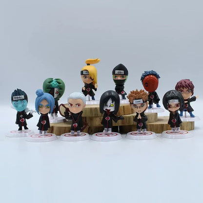 BANDAI 11 Pcs/Set Naruto Shippuden Anime  Figure