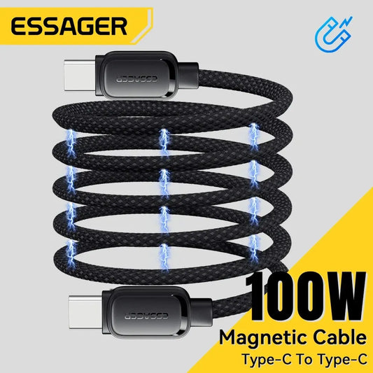 PD 100W/60W Magnetic Type-C C to Type-C Fast Charge Cord