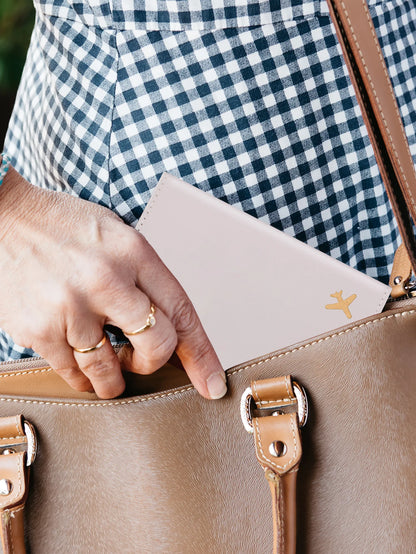 Leather Passport Cover and Luggage Tag Set