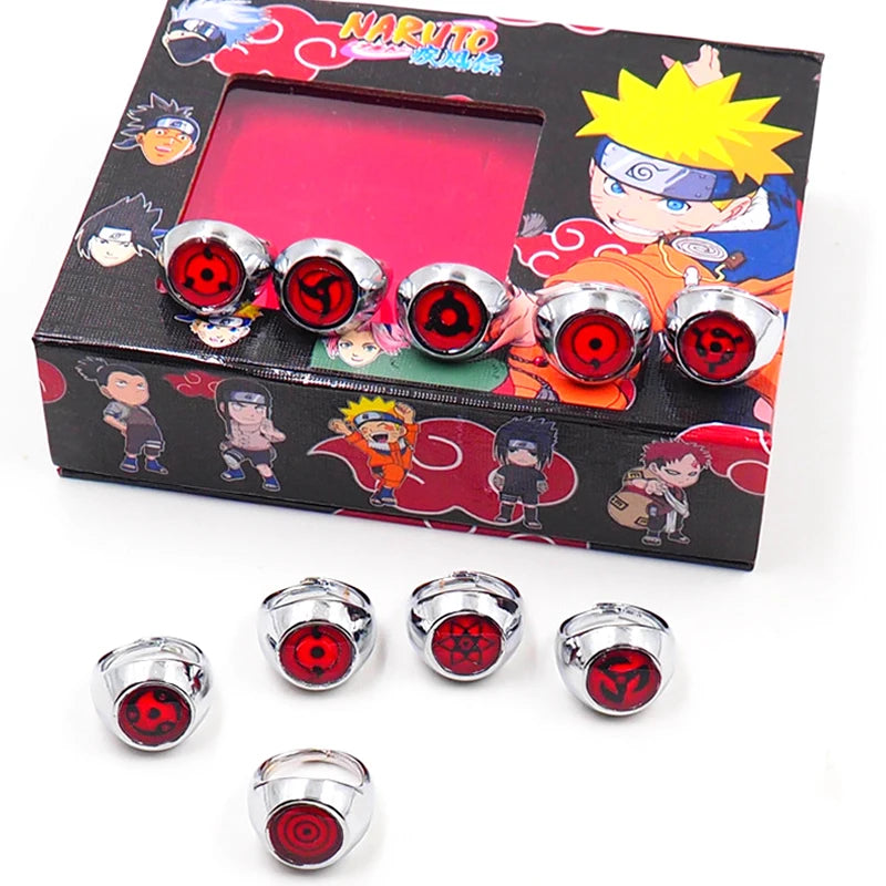 SET Naruto Metal Rings Anime