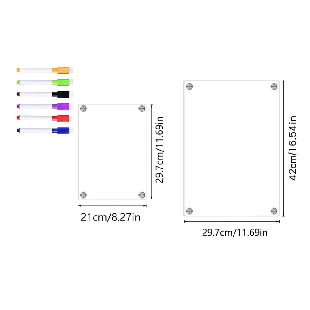 Clear Magnetic Fridge Board