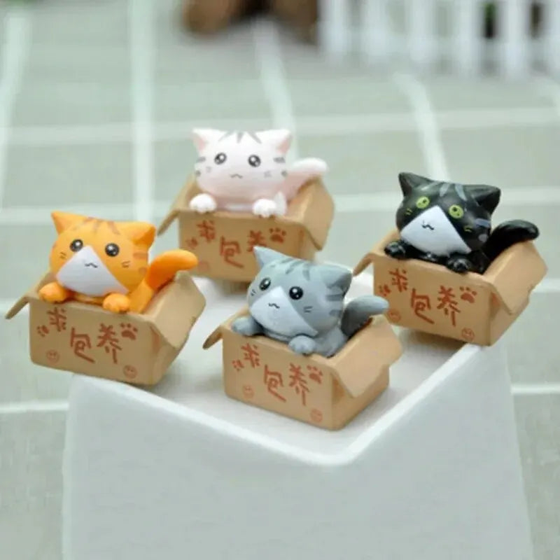 4pcs Mini Cat Ornament