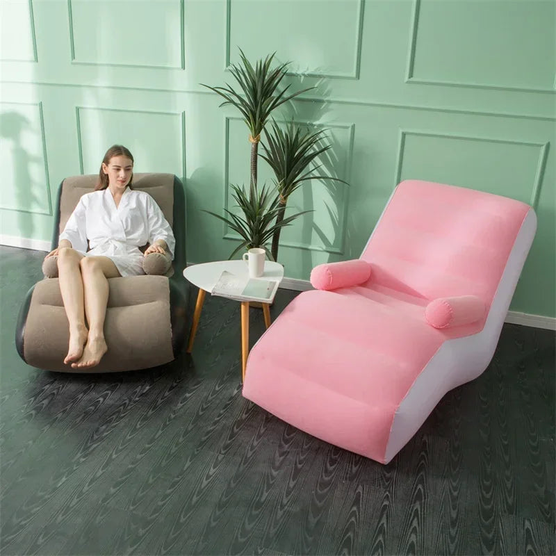 Inflatable Lazy Sofa – Fashionable and Comfortable Recliner, Indoor Foldable Leisure Air Stool!