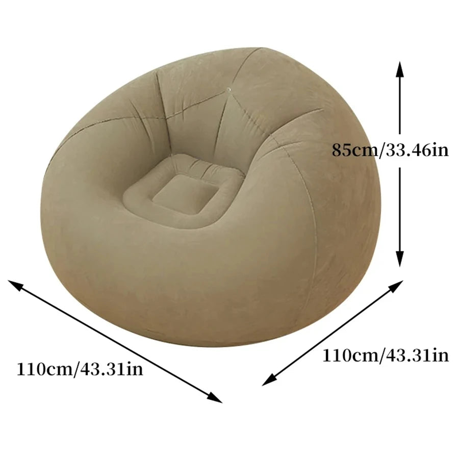 Large Lazy Inflatable Sofa Chair – Comfortable PVC Lounger for Outdoor and Indoor Relaxation!