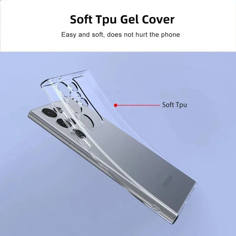 Soft Silicone Clear Phone Case for Samsung Galaxy series