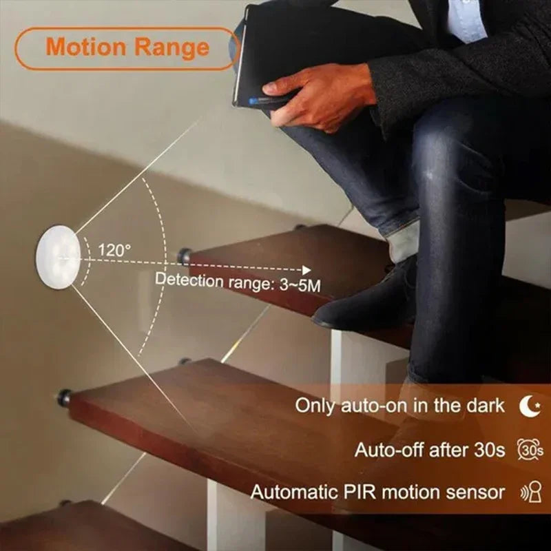 Motion Sensor LED Night Light with USB Charging