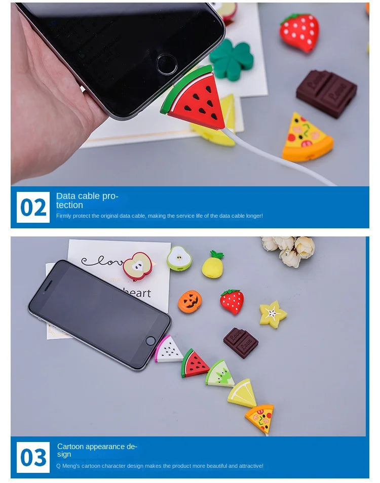 Cute Fruits Charger Protector