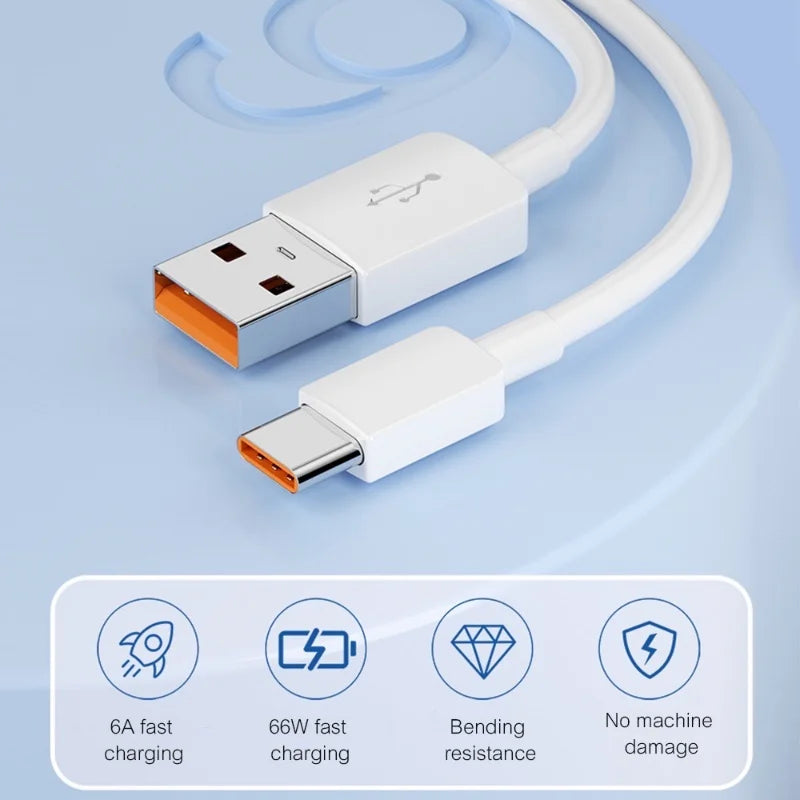 USB Type-C 66W Fast Charge Cable 1 to 12 M