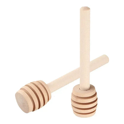 20pcs Durable Wooden Honey Dippers for Bar Mixing and Kitchen Use