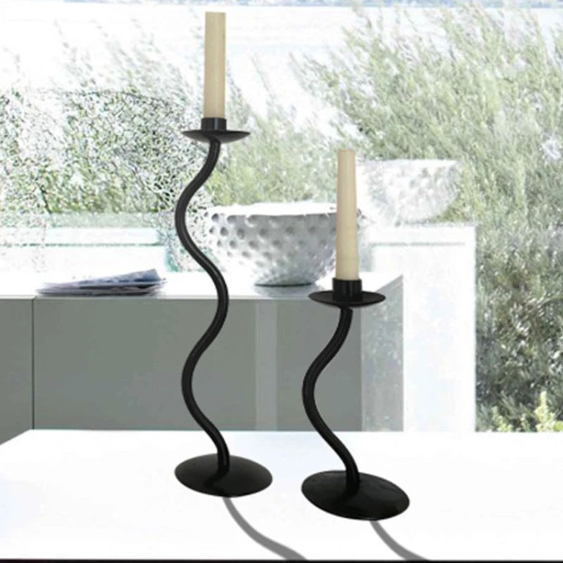 Set of 2 Vintage Hand-Welded Candle Holder