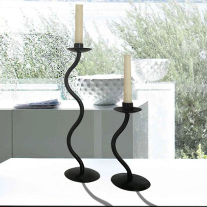 Set of 2 Vintage Hand-Welded Candle Holder