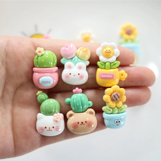 Cute Flower Resin Figurines