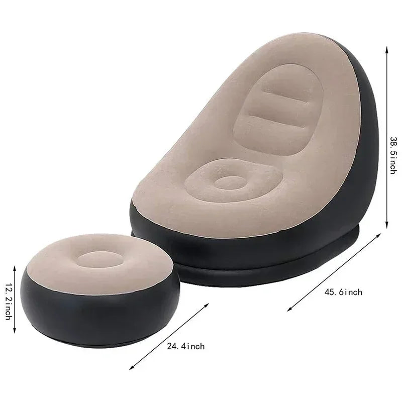 Inflatable Lazy Couch Sofa – Foldable Recliner for Outdoor Comfort and Relaxation!