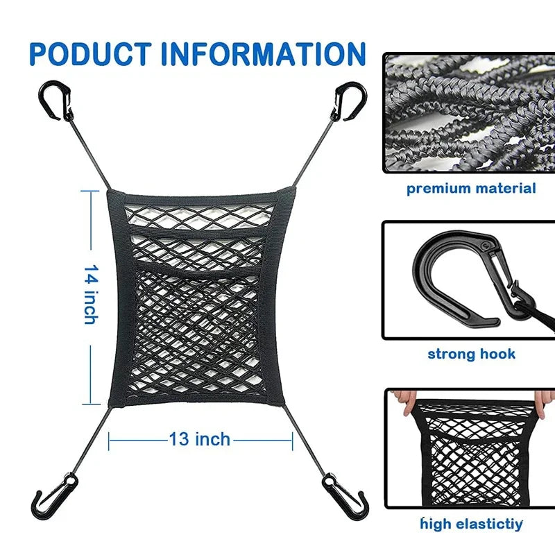 Compact and Durable Car Backseat Net for Pets