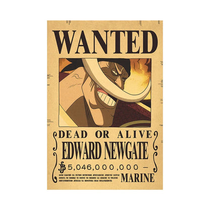 Anime One Piece  Wanted Posters Figures Vintage