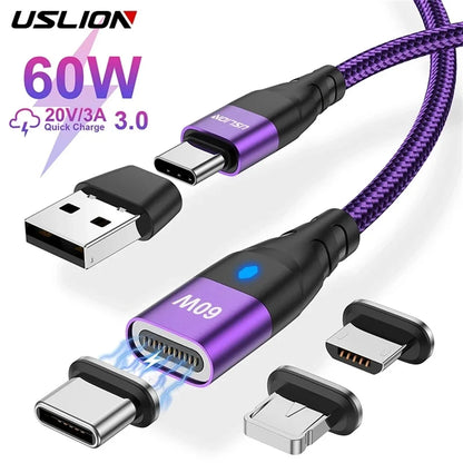 3in1 60W PD Fast Charging USB Cable