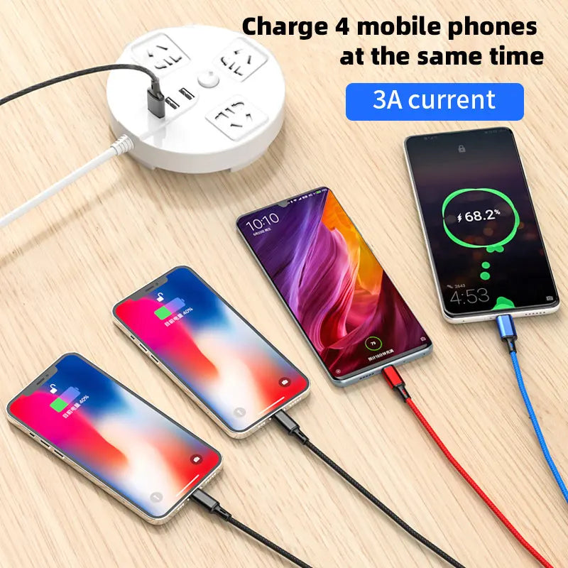 4in1 3.0A Fast Charging USB Cable