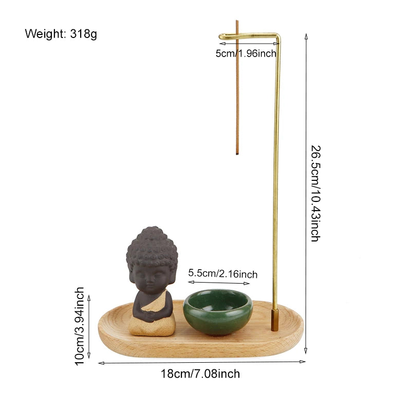 Decorative Ceramic Buddha Incense Holder