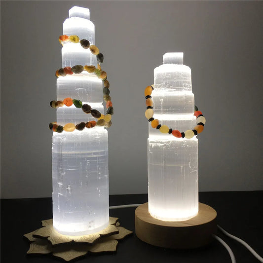 Natural Selenite Lamp