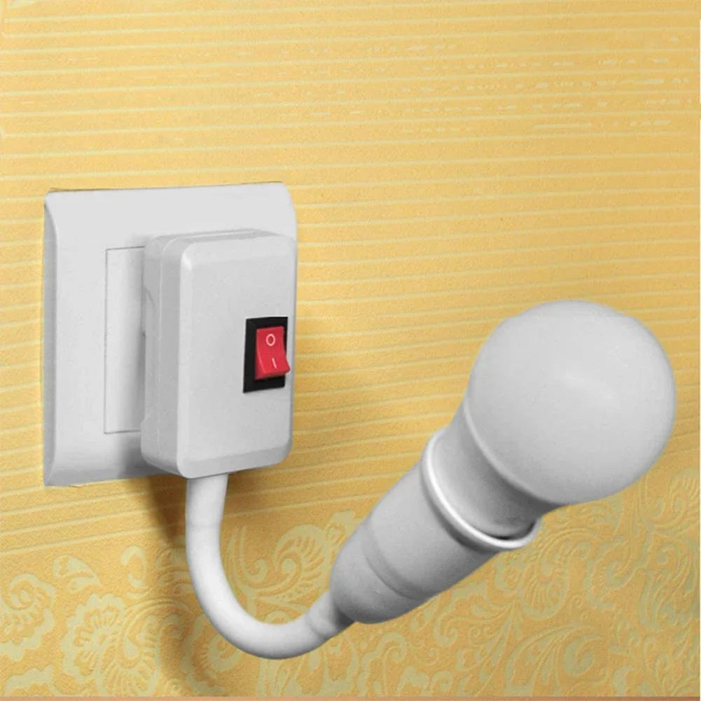 Plug-in Lamp Base with Flexible Neck