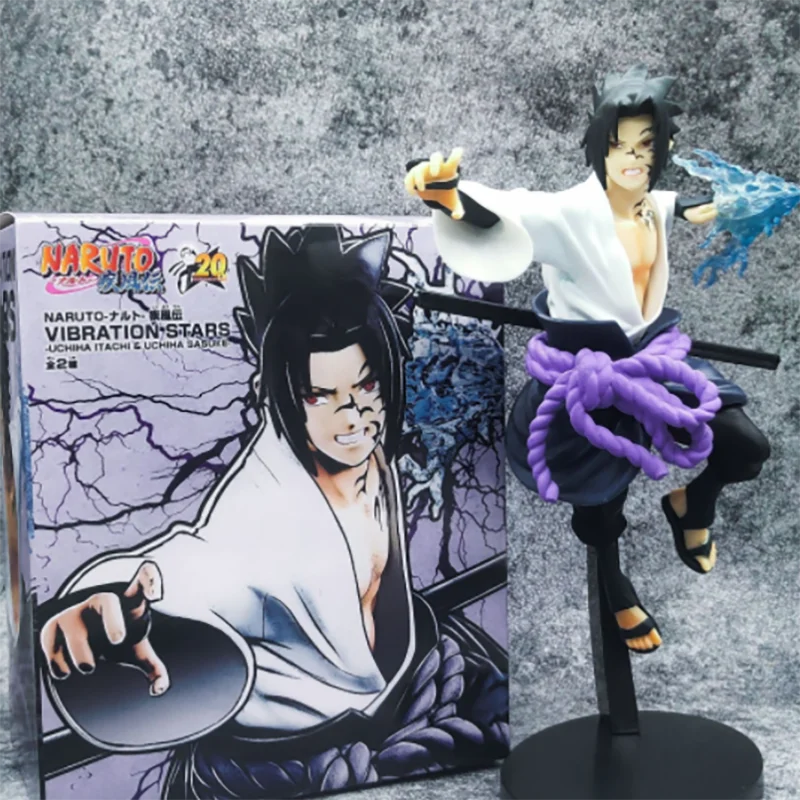 BANDAI Naruto Shippuden Anime Uchiha Sasuke Action Figure Fighting Chidori