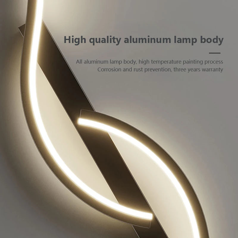 Aluminum S-Shaped Wall LED Lamp