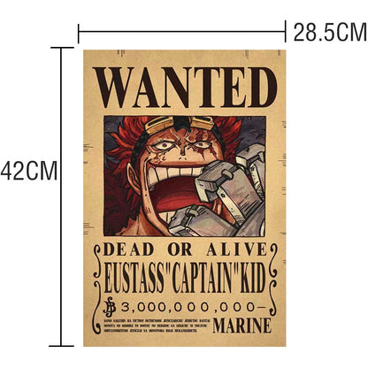 Anime One Piece  Wanted Posters Figures Vintage